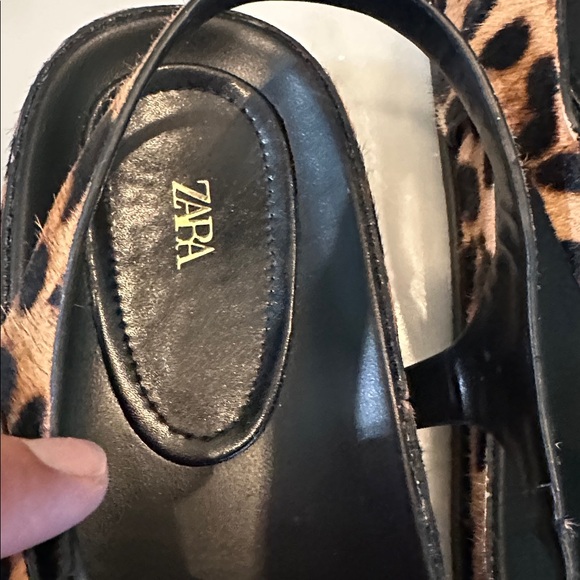 ZARA Leopard Print Slingback Sandals – Size 39 - Picture 4 of 7